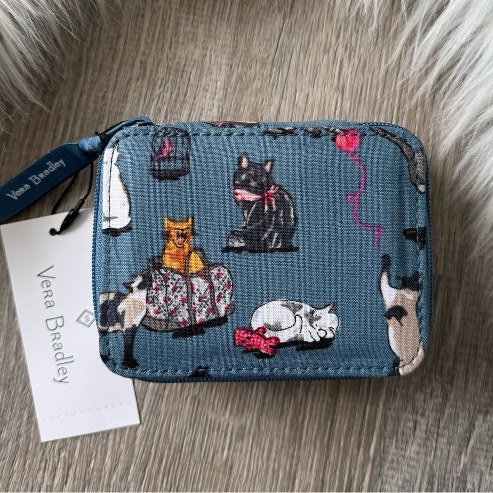 🐾 VERA BRADLEY Travel Pill case Cats Meow Pattern - Picture 2 of 5